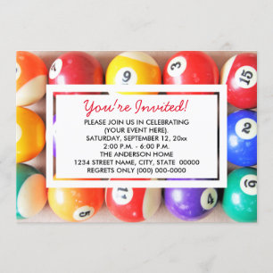 Invitations de boules de pool