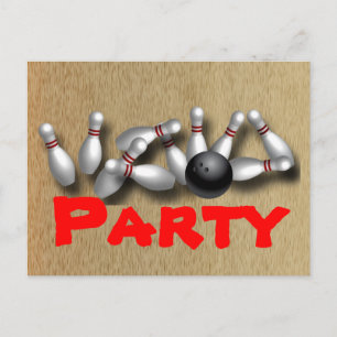 Invitations de Bowling Party personnalisables