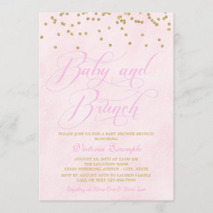 Invitations de brunch de baby shower de fille