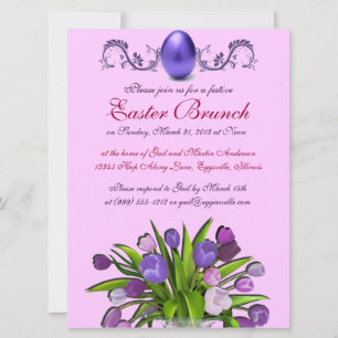 Invitations de brunch de Pâques