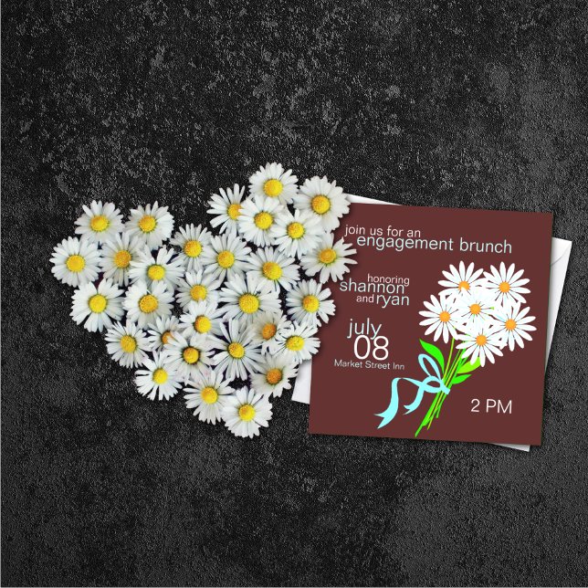 Invitations de Brunch fiançailles {Brown} (Créateur téléchargé)