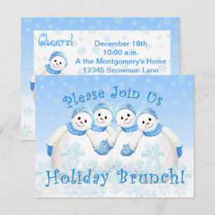 Invitations de brunch pour les filles de neige