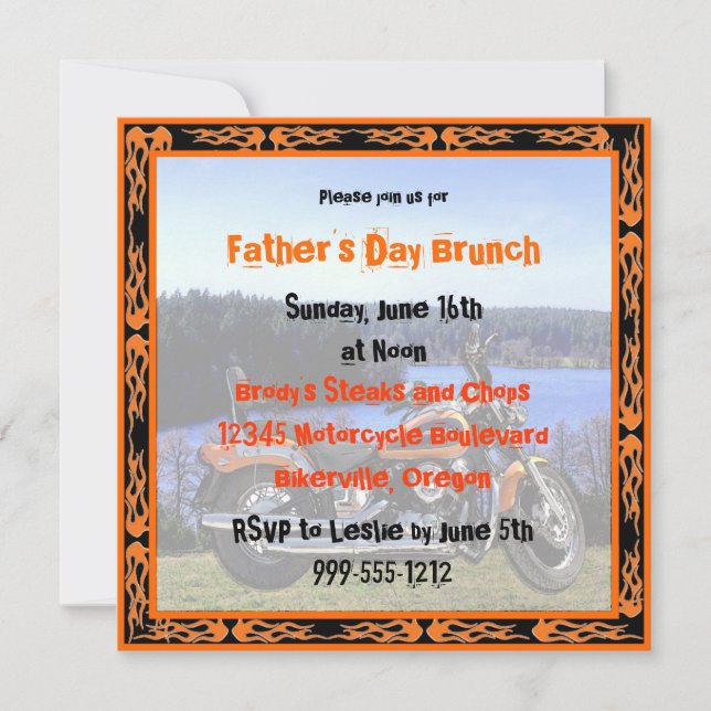 Invitations de Brunch sur Fête des pères personnal (Devant)