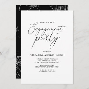 Invitations de calligraphie moderne de la partie d
