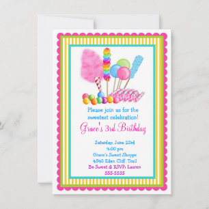 Invitations de Candy Circus