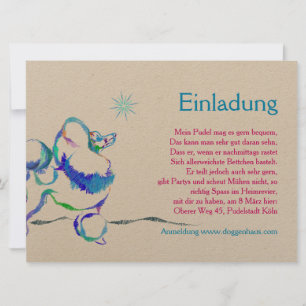 Invitations de caniche