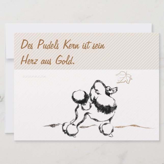 Invitations de caniche (Devant)