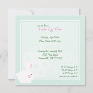 Invitations de chasse aux oeufs de Pâques Bunny