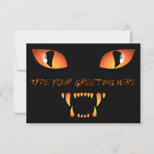 Invitations de chats noirs Cartes d'Halloween pers