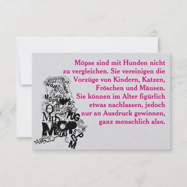 Invitations de chiens carlins (Devant)