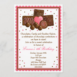 Invitations De Chocolat Sweet Shop