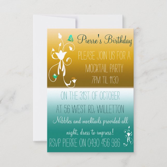 Invitations de ciel de désert (Devant)