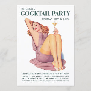 Invitations de Cocktail Party  Petite fille Vintag