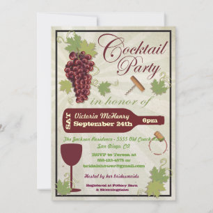 Invitations de Cocktail Rustique