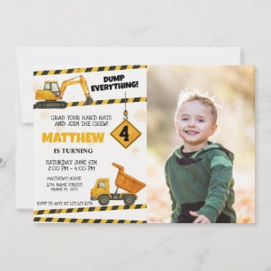 Invitations de construction personnalisés avec pho
