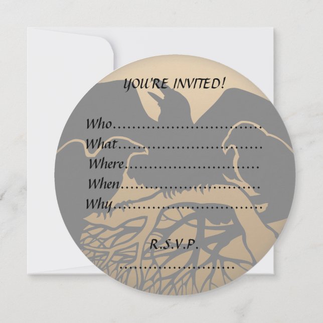 Invitations de cordes Carte d'art autochtone perso (Dos)