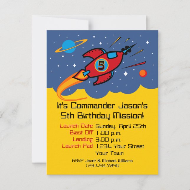 Invitations de coutume d'anniversaire de bateau de (Devant)