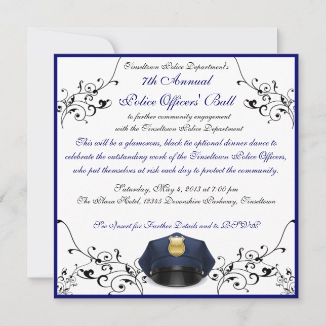 Invitations de coutume de la boule des policiers (Devant)