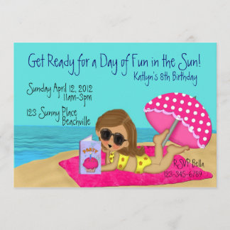 Invitations de coutume de partie de plage