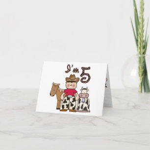 Invitations de Cowboy 5e anniversaire