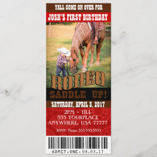 Invitations de Cowboy Rodeo, enveloppes incluses