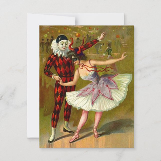 Invitations de cru de partie de costume de boule (Devant)