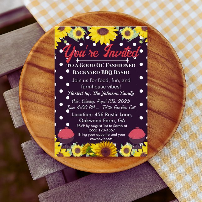 Invitations de cuisine - Grill & BBQ Pig-roast (Créateur téléchargé)