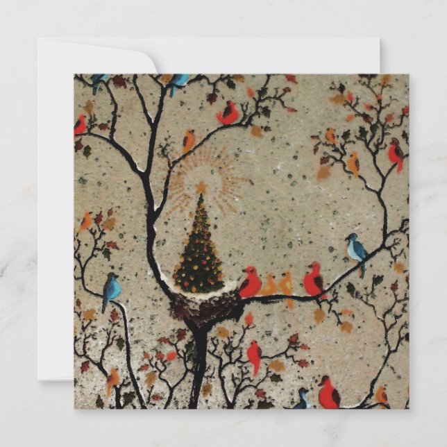 Invitations de ~ de nid d'arbre de Noël (Devant)