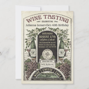 Invitations de dégustation de vins (Vintage) v.3