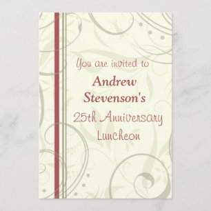 Invitations de déjeuner d'anniversaire d'Ermployee