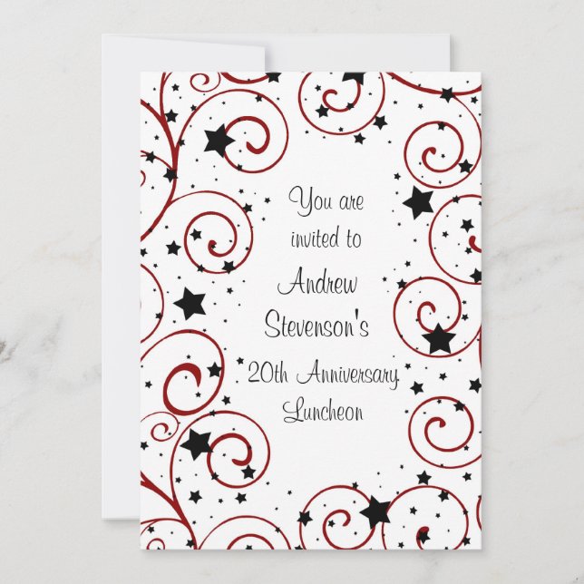 Invitations de déjeuner pour l'anniversaire de l'e (Devant)