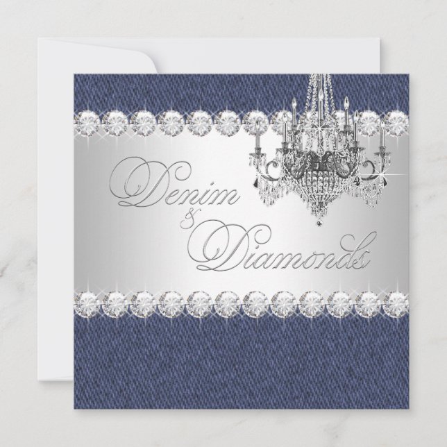 Invitations de Denim et Diamond Party (Devant)