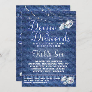 Invitations de Denim et Diamonds Party