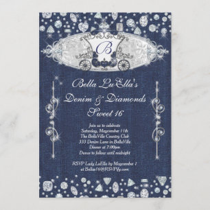 Invitations de Denim et Diamonds Party
