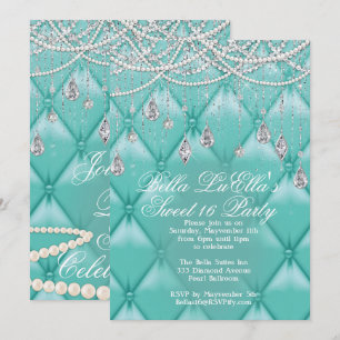Invitations de Diamond, Pearls et Bling Party