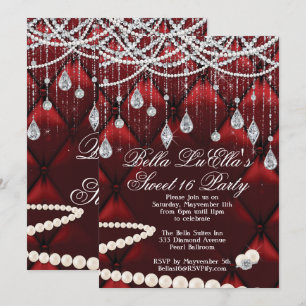 Invitations de Diamond, Pearls et Bling Party