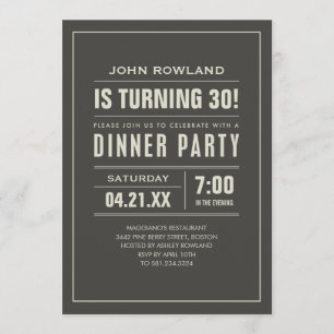 Invitations de dîner d'anniversaire
