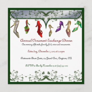 Invitations de dîner d'échange d'ornement de Noël