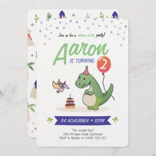 Invitations de dinosaure, invitations