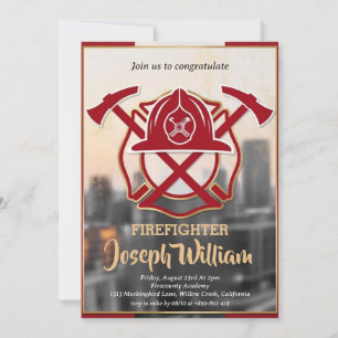 invitations de diplôme de pompier