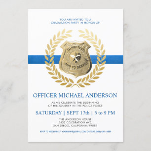 Invitations de diplômés de la police   Insigne de 