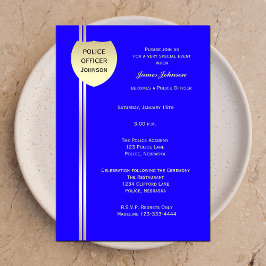 Invitations de diplômés de la police Insigne de po