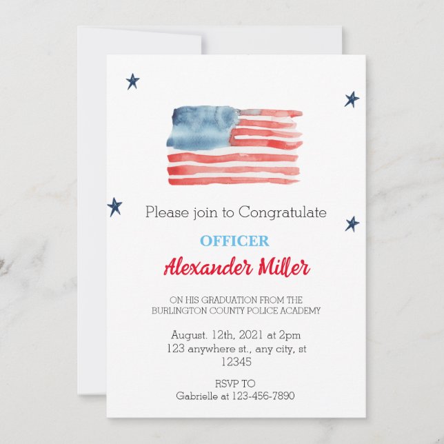 Invitations de diplômés de police ou retrait de po (Devant)