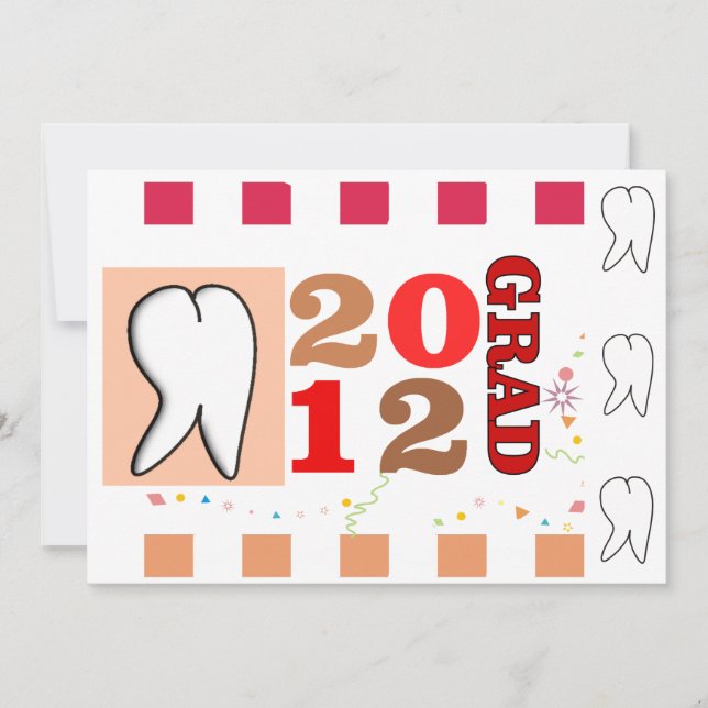 Invitations de diplômes d'hygiéniste dentaire (Devant)