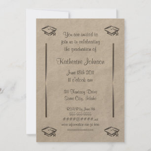 Invitations de diplômes élégantes et personnalisab