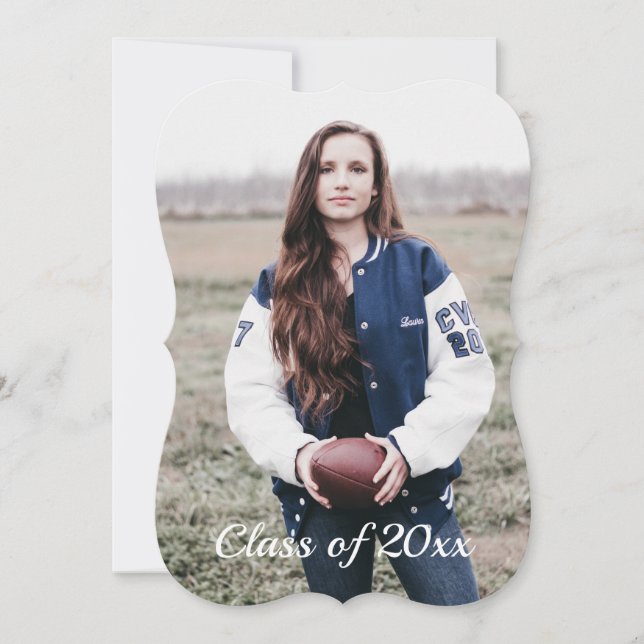 Invitations de diplômes photo : Feminine (Devant)