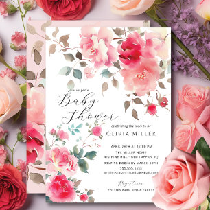 Invitations de douche Bébé en Fleur de Bruit