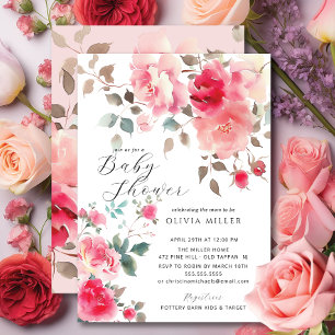 Invitations de douche Bébé en Fleur de Bruit