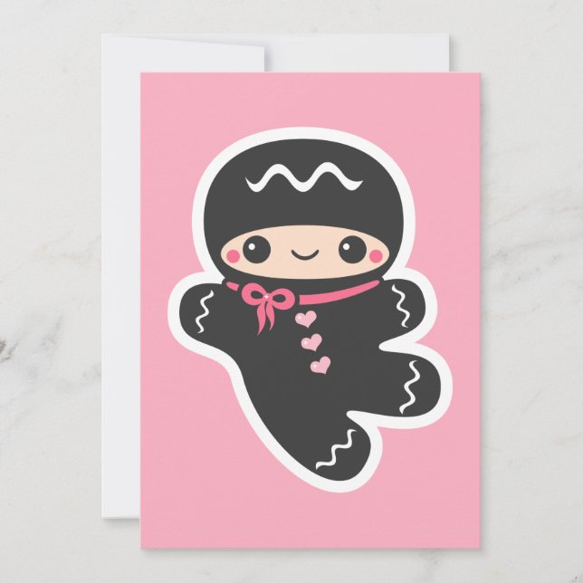 Invitations De Douche Cute Ninja Baby (Devant)