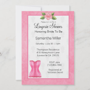 Invitations de douche de lingerie